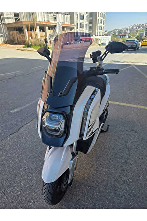 MOTOCAM Dofern JDF 250 T Siperlik Ön Cam 2024-2025 Model 60cm Siyah Renkli 4mm UZUN CAM