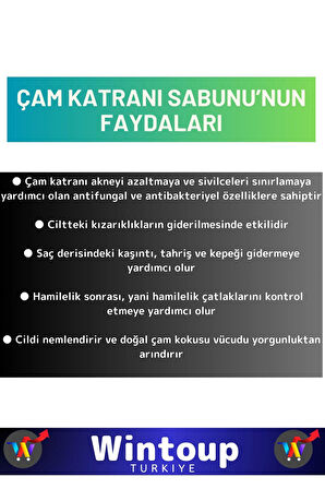 Doğal Güzel Kokulu Çam Katranı Sabunu Özel Üretim Tüm Cilt Tipleri İçin Uygun 1 Adet 100gr
