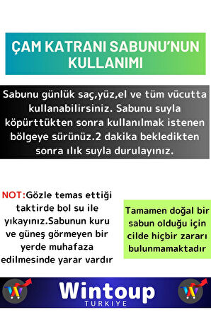 Doğal Güzel Kokulu Çam Katranı Sabunu Özel Üretim Tüm Cilt Tipleri İçin Uygun 1 Adet 100gr