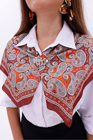 Doğu Esintisi Model Fular Bandana Şal Estascarf 70x70 Cm