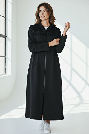 KADIN ÖNÜ FERMUARLI DESENLİ CEPLİ MEVSİMLİK KAP