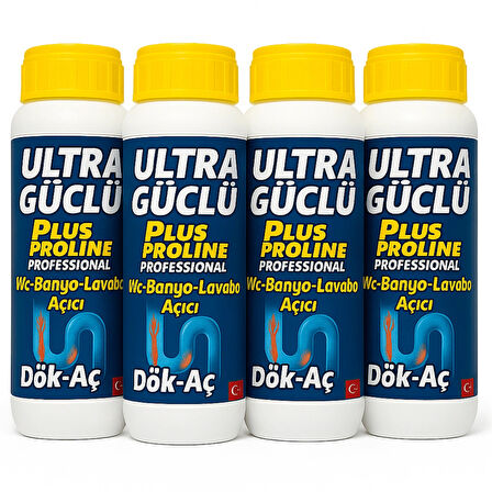 4 Adet 500 gr Dök-Aç Lavabo Açıcı – Toplam 2000 gr Güçlü Formül, Tıkanıklıklara Kesin Çözüm