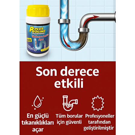 4 Adet 500 gr Dök-Aç Lavabo Açıcı – Toplam 2000 gr Güçlü Formül, Tıkanıklıklara Kesin Çözüm