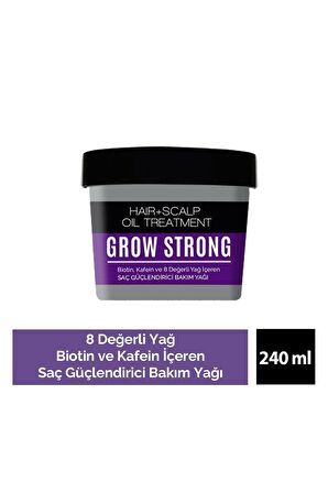 Dökülme Karşıtı Expert Biotin Ve Kafein Grow Strong Saç Güçlendirici Bakım Yağı-vegan-240ml