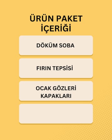 Döküm Kuzine Odun ve Kömür Sobası