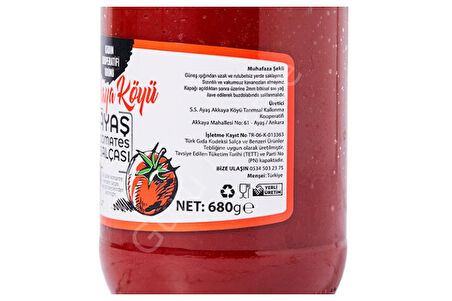 Ayaş Akkaya Kooperatifi Domates Salçası 680 Gr.