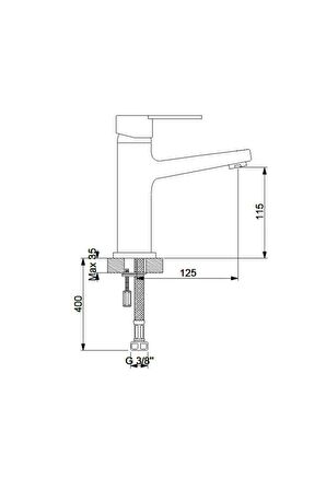 Newarc Domino Lavabo ve Banyo Seti (Siyah Seri)