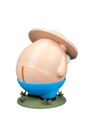 Domuz Kumbara - Şapkalı Çiftçi Tasarım Kumbara 18 cm - Öne Eğilip Para Alan  - 3D Baskı