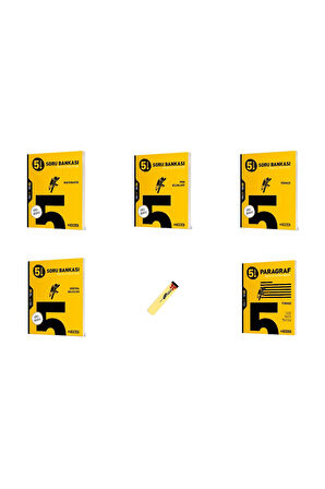 5. Sınıf Matematik Fen Türkçe Sosyal ve Paragraf 5li Soru Bankası Seti