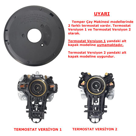 Fakir Temper Çay Makinesi İçin Gövde Alt Kapak Siyah Versiyon 2