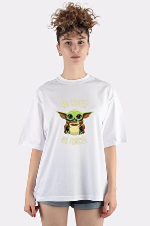 No Coffee No Forcee Baby Yoda Kadın T-shirt