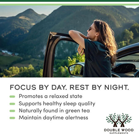 Double Wood L-Theanine 200mg 120 Capsules Synergy with Magnesium L-Threonate and Apigenin