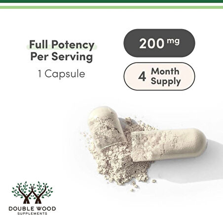 Double Wood L-Theanine 200mg 120 Capsules Synergy with Magnesium L-Threonate and Apigenin