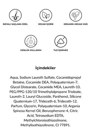 Doxa Tuzsuz Şampuan 500 ml – Organik Argan Yağlı, Boyalı Saçlara Özel Renk Koruyucu Bakım 3lü Set