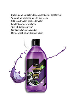 DOXA Böğürtlen & Süt Özlü Duş Jeli – 400 ml 2li Set