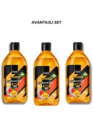 DOXA Mango & Süt Özlü Duş Jeli – 400 ml 3lü Set