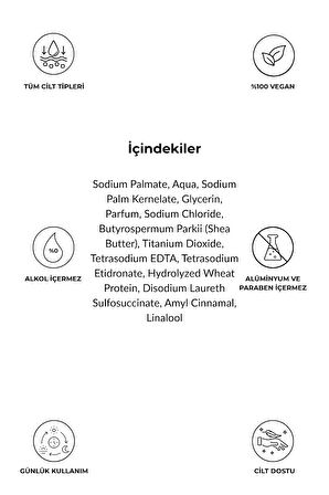Shea Yağlı ve Buğday Proteinli Nemlendirici El Sabunu – Cilt Dostu Formül