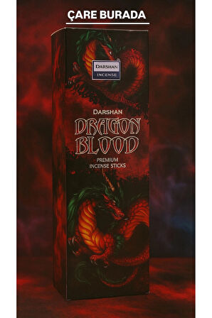 Darshan Incense - Dragon Blood 20'li Çubuk Tütsü (Güç & Korunma & Şans & Aşk)