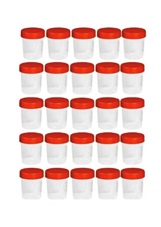 Evo Numune Alma Kabı Plastik 100 ml - 25 ADET (NON STERİLE)