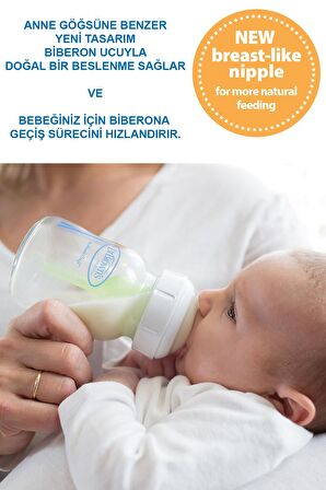 Gaz Yapmayan Bpa Içermeyen Yeni Geniş Ağız Cam Biberon 150 ml (0+) Yeni Model