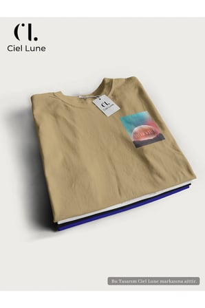 Nevermind Unisex Dream World Baskılı Oversize Tişört