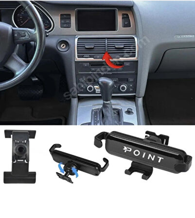 Point Audi Q7 Araca Özel Cep Telefon Tutacağı Robotik Oynar Başlıklı 2006 - 2014 ONTA59