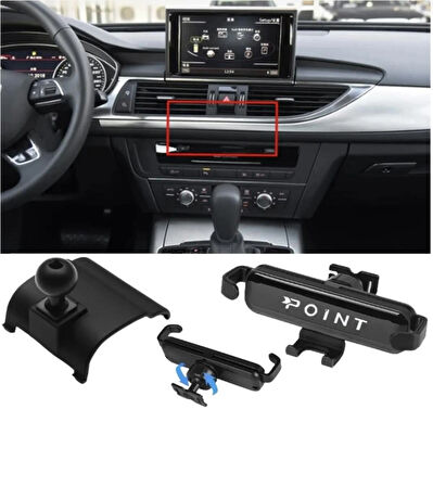 Point Audi A6 Araca Özel Cep Telefon Tutacağı Robotik Oynar Başlıklı 2012 - 2017 ONTA57