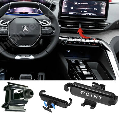 Point Peugeot 5008 Araca Özel Cep Telefon Tutacağı Robotik Oynar Başlıklı 2017-2024 ONTA80