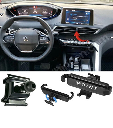 Point Peugeot 3008 Araca Özel Cep Telefon Tutacağı Robotik Oynar Başlıklı 2016-2024 ONTA80