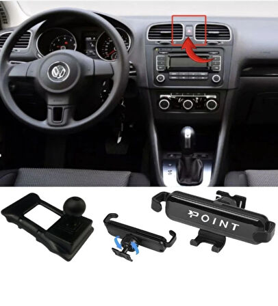 Point Volkswagen Golf 6 Araca Özel Telefon Tutacağı 2009-2012 onta87
