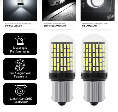 Point P21/5w 144 LED Tek Duy 93 Beyaz Stop Ampulü Geri Vites Ampulü