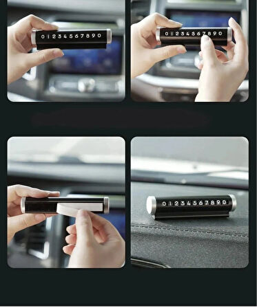 Point Araç Ön Cam Telefon Numarası Şifre Tip Çevirmeli Numaratör Metal Malzeme