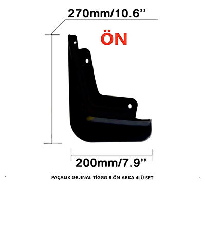 Point Chery Tiggo 8 Pro - Pro Max Paçalık Çamurluk 2022 Ve Sonrası Uyumlu