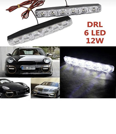 Point 6 Ledli Gündüz Farı Gündüz Ledi Drl Led Lamba 18w Su Geçirmez 2 Adet