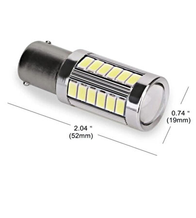 Point T20 Beyaz Mercekli Model Çift Duylu 33 Ledli Park Ampulü Stop Ve Sinyal Ampulü