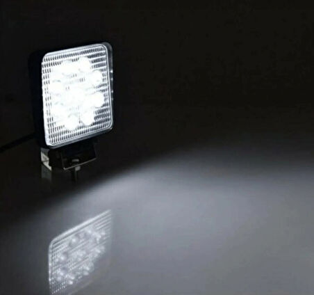 Point Çalışma Led Lambası Off Road Gündüz Farı Sis Kare 27w 9 Led