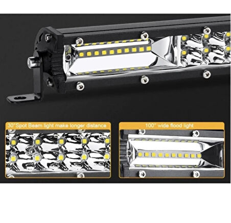 Point 300W 80 cm Çift Sıra 5 Modlu Turuncu Beyaz Off Road LED Bar