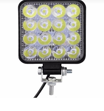 Point 16 LED Off Road Iş Makinesi Kamyon Traktör Projektör Çalışma ve Sis Lambası 48 Watt 12V