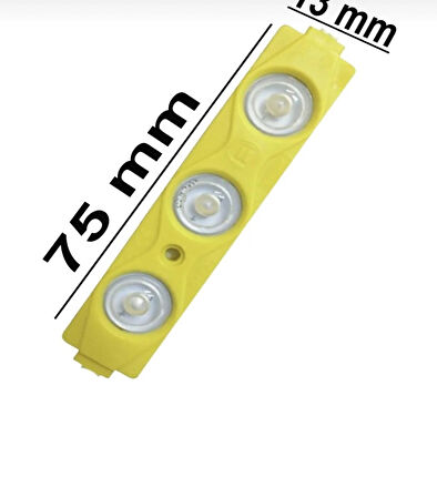 Point 3 Ledli Parmak LED Modül 1.5W 2835 Smd Mercekli 12V-10 Adet Sarı