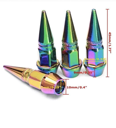 Point Metal Sibop Kapağı Üniversal Bukalemun Renk Kurşun Tip 4 Adet 1 Takım