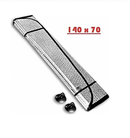 Point Araba Ön Cam Güneşliği Balonlu Metalize Uyumlu  Parlak Katlanabilir Oto Güneşliği 140X70 cm