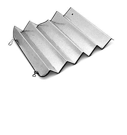 Point Araba Ön Cam Güneşliği Balonlu Metalize Uyumlu  Parlak Katlanabilir Oto Güneşliği 140X70 cm