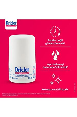 Driclor Anti Perspirant Roll-On 20 Ml - 3 ADET