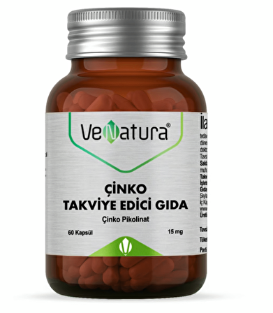 VeNatura Çinko Pikolinat 15mg 60 Kapsül 2 Adet