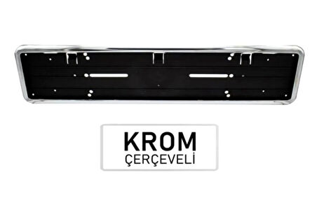 Point Esnek Kırılmaz Krom Çerçeveli Plaka Altı Çerçeve Plakalık 2 Adet