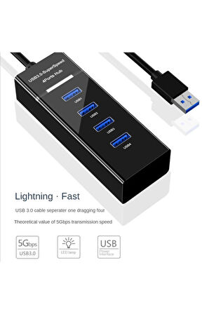 4 Port Usb 3.0 Hub Çoğaltıcı Çoklayıcı Swıtch Hızlı Çoklama Dişi Splitter Laptop Bilgisayar Için Usb Hub