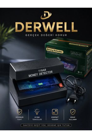 118AB Profesyonel Para Dedektörü Mor Işıklı Kontrol Makinesi UV Ultraviyole Lambalı Döviz Ve Kağıt Para Test Cihazı Güvenli Alışveriş Masaüstü