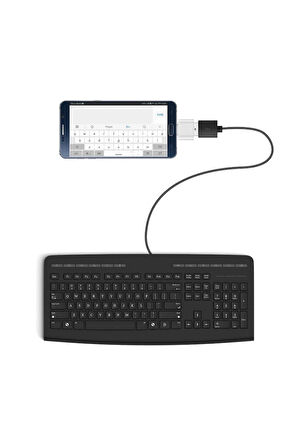 Usb Dişi To Type-c Erkek Dönüştürücü Otg Çevirici Dönüştürücü Adaptör Veri Aktarma Aparatı Siyah