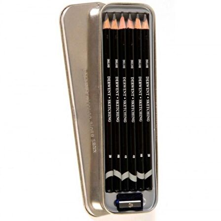 Derwent Sketching Pencil 6'lı Teneke Kutu (Sketch Kalemi)
