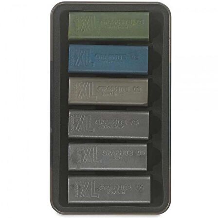Derwent XL Graphite Blocks 6'lı Teneke Kutu